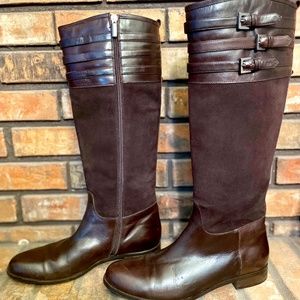Knee High Leather, Suede Boots